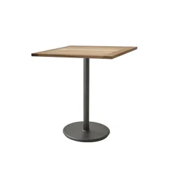 Mesa de café Go teca 72x72 cm, Soporte lava grey
