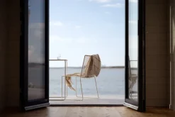 Mesa de café Haru, Pearl white, 54x61 cm