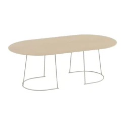 Mesa de centro Airy large, Chapa de roble lacado-off white