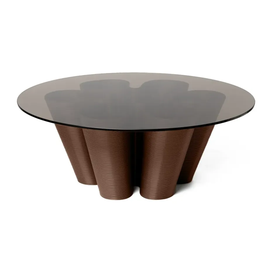 Mesa de centro Anemone Ø110 cm, Chocolate