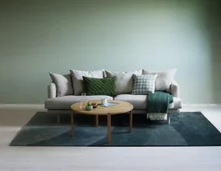 Mesa de centro Anton Ø90 cm, Roble pigmentado blanco