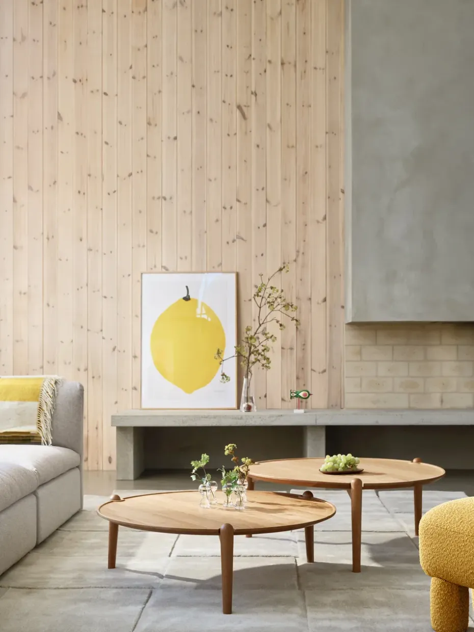 Mesa de centro Aria, Light oak, Ø60x46 cm