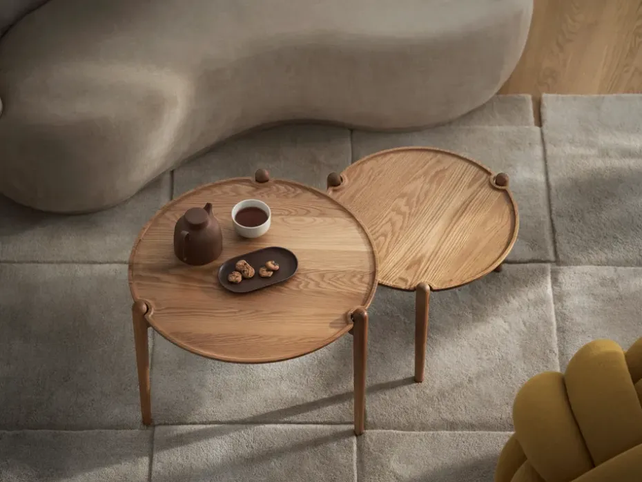 Mesa de centro Aria, Roble, Ø50x37 cm