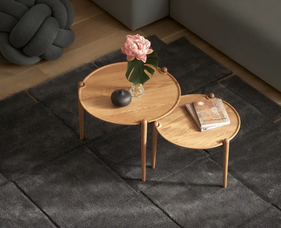 Mesa de centro Aria, Roble, Ø50x37 cm