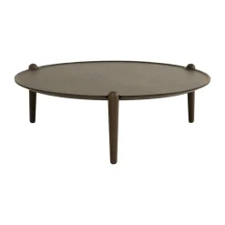 Mesa de centro Aria, Roble oscuro, Ø90 × 30 cm