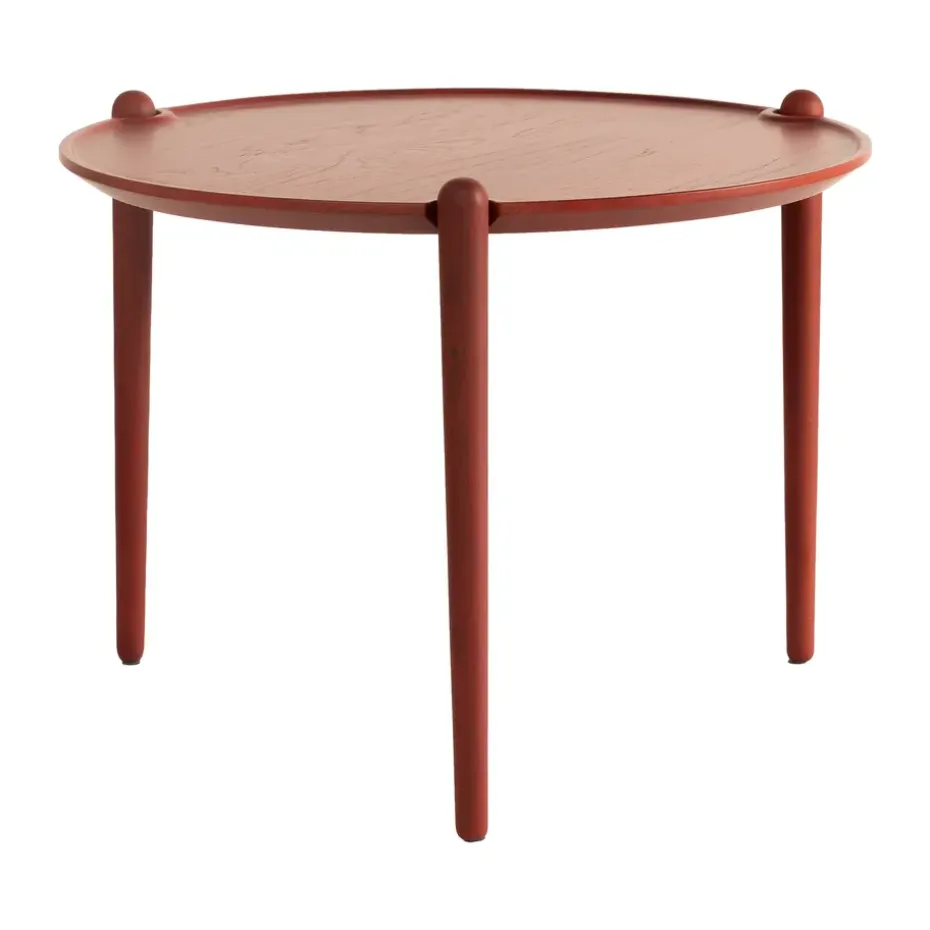 Mesa de centro Aria, Rojo, Ø60 × 46 cm