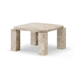 Mesa de centro Atlas 60x60 cm, Travertino sin relleno