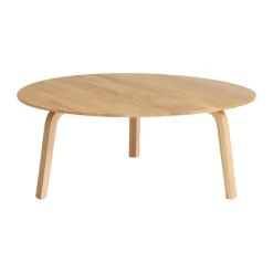 Mesa de centro Bella, Roble lacado, Ø80 × 32 cm