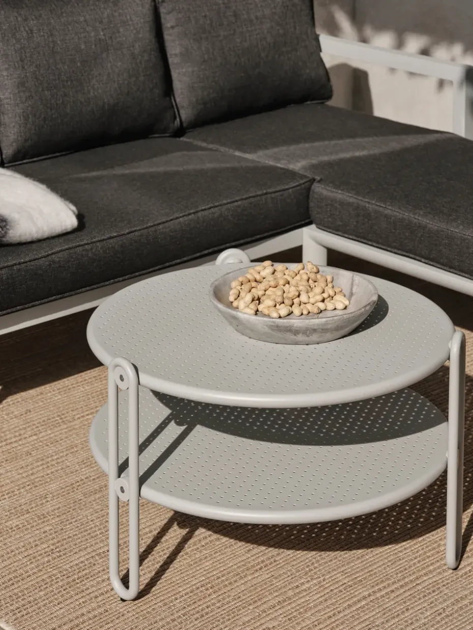 Mesa de centro Blixt, Light grey Ø85 cm