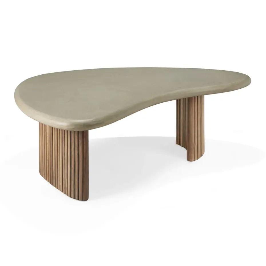 Mesa de centro Boomerang, Teak, 90x61 cm