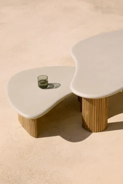 Mesa de centro Boomerang, Teak, 90x61 cm