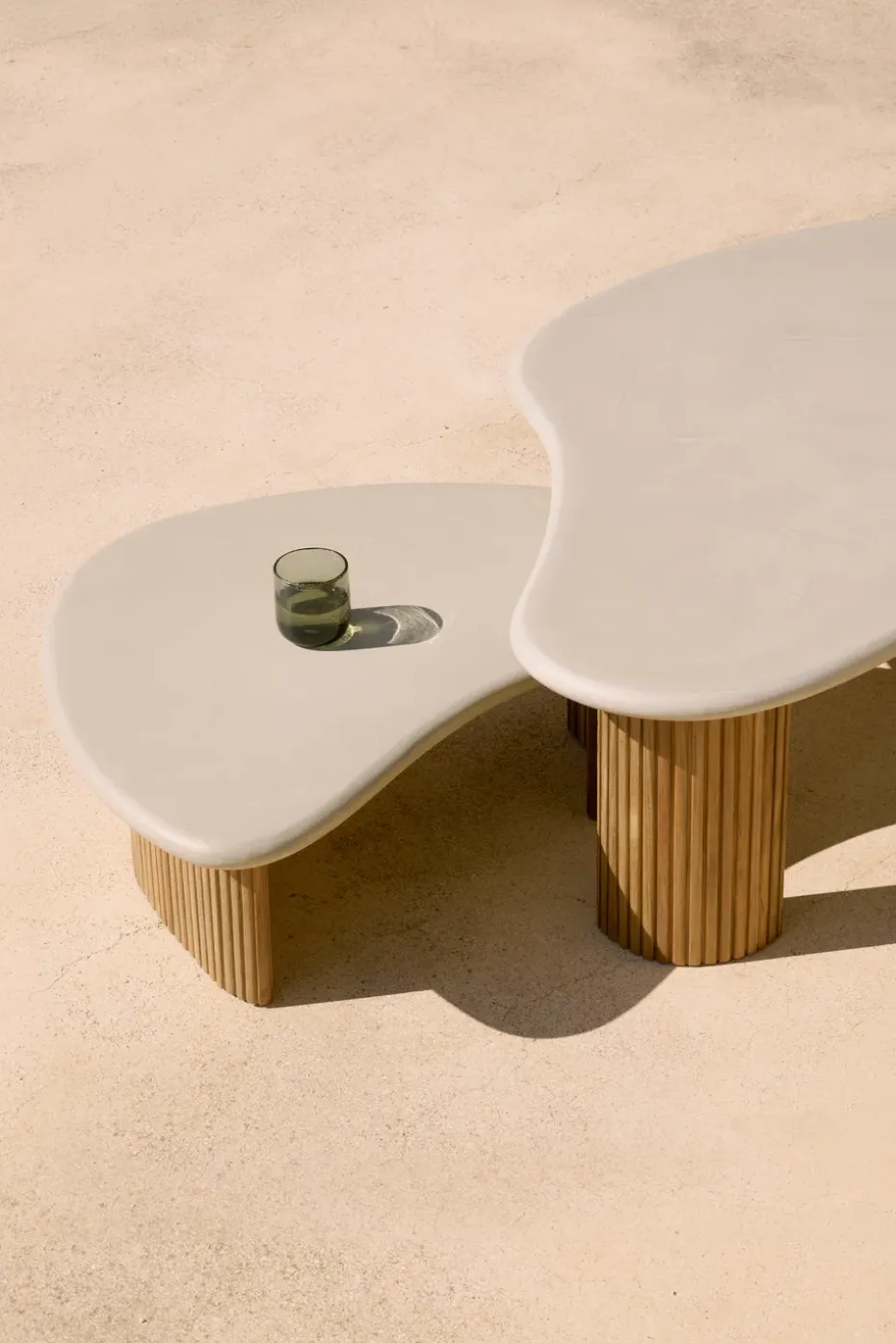 Mesa de centro Boomerang, Teak, 90x61 cm