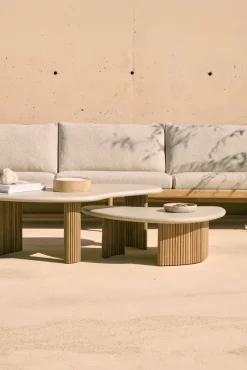 Mesa de centro Boomerang, Teak, 90x61 cm