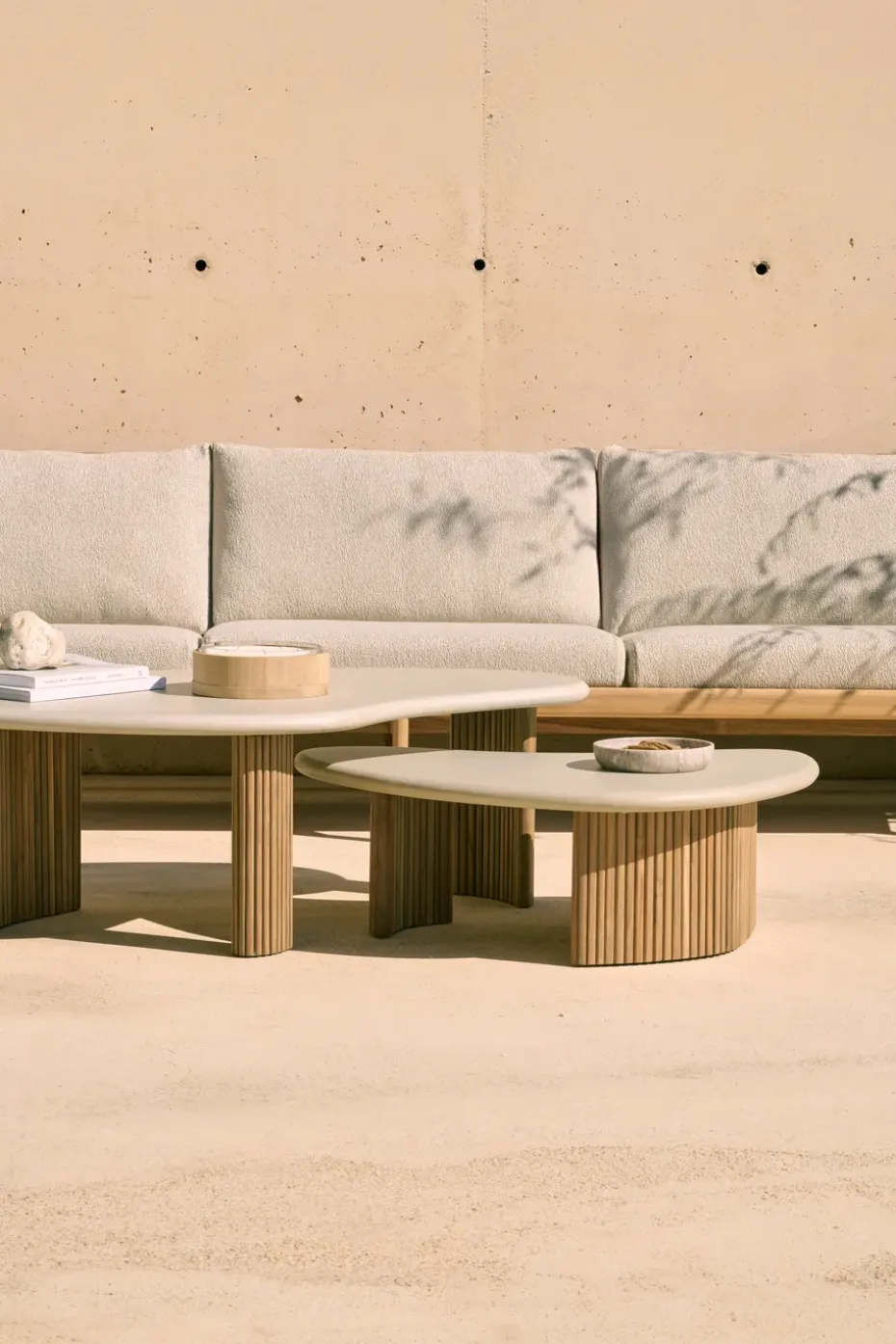 Mesa de centro Boomerang, Teak, 90x61 cm