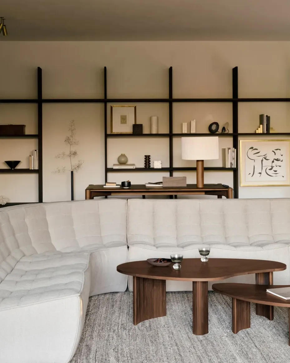 Mesa de centro Boomerang, Teak, 126x74 cm