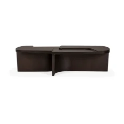 Mesa de centro Brutalist, Caoba rose brown, 143×75 cm