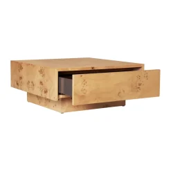 Mesa de centro Burl storage 70x70 cm, Natural
