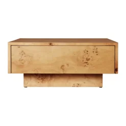 Mesa de centro Burl storage 70x70 cm, Natural