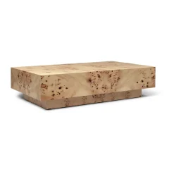 Mesa de centro Burl 70x117x30 cm, Natural