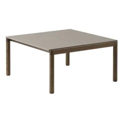 Mesa de centro Couple 2 Plain 80x84x40 cm, Taupe-dark oiled oak