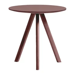 Mesa de centro CPH20 2.0, Ø50 cm, Burgundy linoleum-Bordeaux