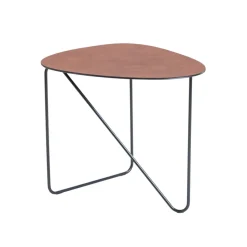 Mesa de centro Curve, Cuero cognac, bull, m