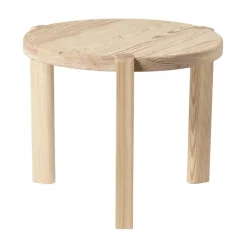 Mesa de centro D108 Ragnesminde, Ø48 cm, Pino sin tratar