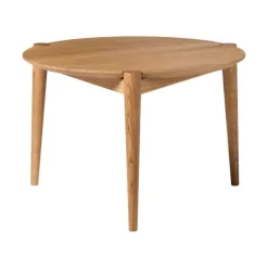 Mesa de centro D102 Søs Ø55 cm, Roble macizo aceitado