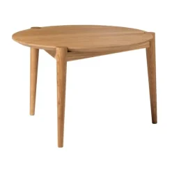 Mesa de centro D102 Søs Ø55 cm, Roble macizo aceitado