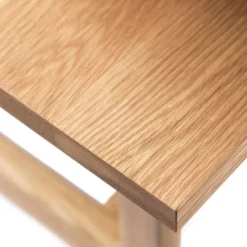 Mesa de centro D33 80x80 cm, Roble macizo aceitado