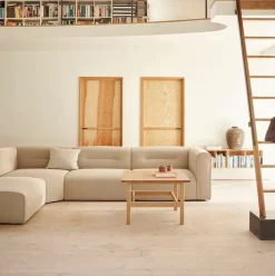 Mesa de centro D33 80x80 cm, Roble macizo aceitado