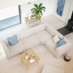 Mesa de centro D33 60x120 cm, Roble macizo aceitado