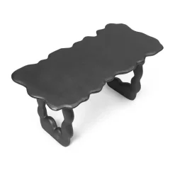 Mesa de centro Dal Piece 100x50x47 cm, Aluminio negro