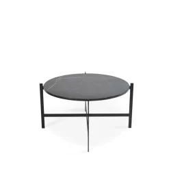 Mesa de centro Deck, mármol negro, estructura negra