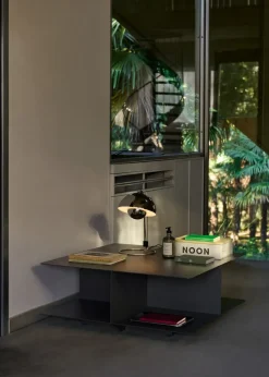 Mesa de centro Develius EV3, Steel stone grey, Ø89 × 40 cm