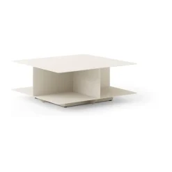 Mesa de centro Develius EV3, Steel ivory, Ø89 × 40 cm