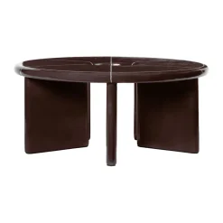 Mesa de centro Deya Ø80x32 cm, Chestnut brown