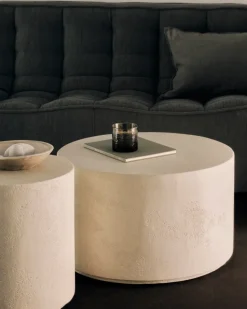 Mesa de centro Elements, Off white, Ø60 cm