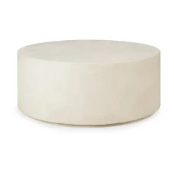 Mesa de centro Elements, Off white, Ø80 cm