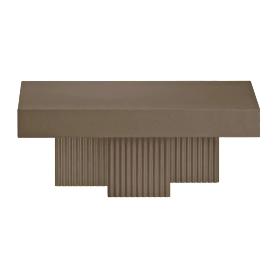 Mesa de centro Gear, Arcilla, 100x100 cm