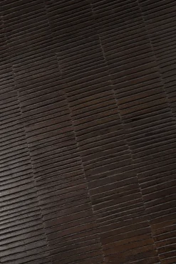 Mesa de centro Grooves, Off black teak, 135x65 cm