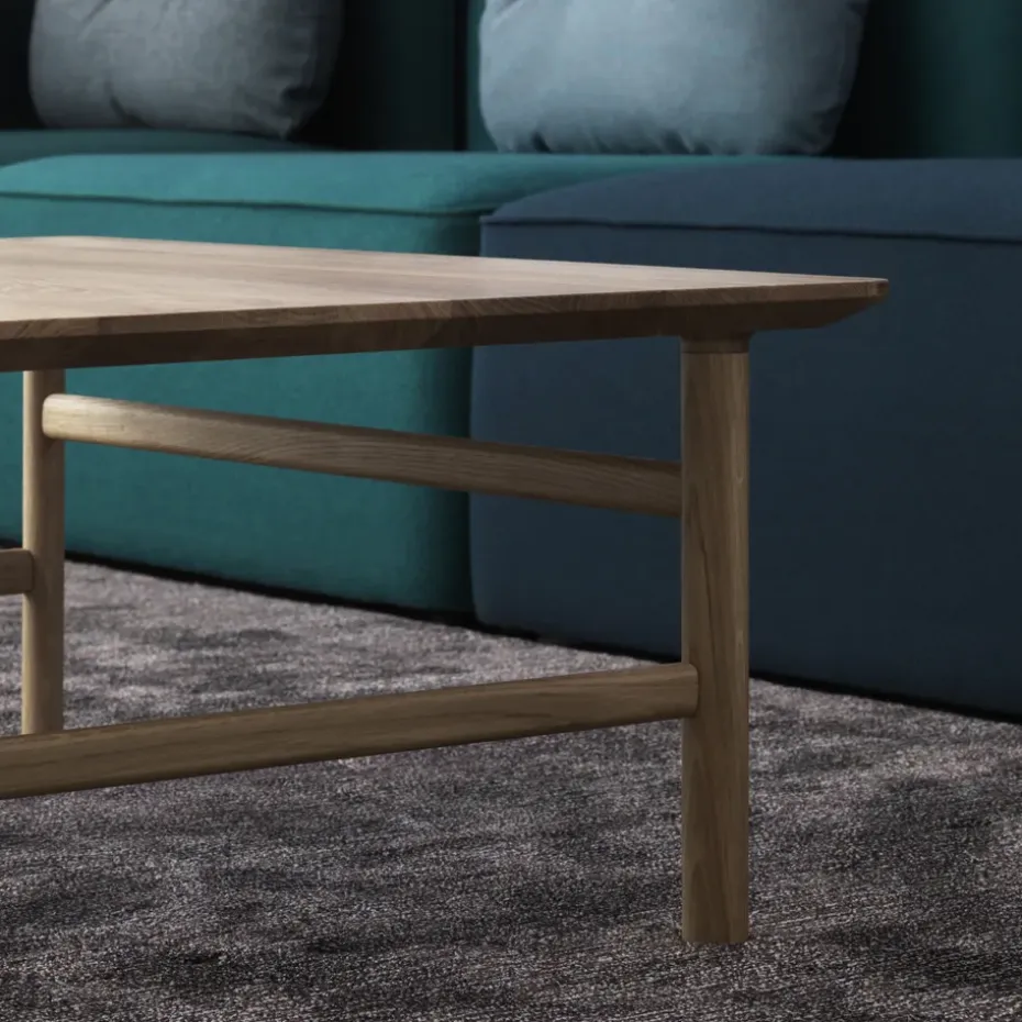 Mesa de centro Grow, Roble lacado transparente, medium