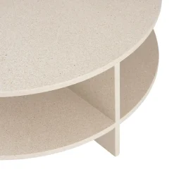 Mesa de centro Halves, Topo claro-terrazo, Ø85 cm