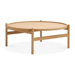 Mesa de centro HB Ø100 cm, Roble aceitado