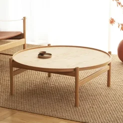 Mesa de centro HB Ø100 cm, Roble aceitado