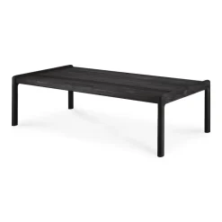 Mesa de centro Jack lacado teca lacado negro, 120 x 65 cm