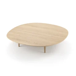 Mesa de centro Jari Ø118 cm, Roble aceitado