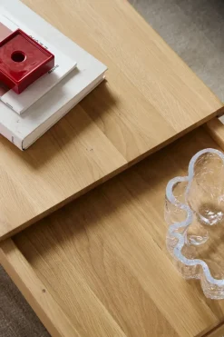 Mesa de centro Knutskog 115x52x41 cm, Naturlackad ek