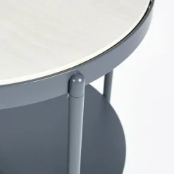 Mesa de centro Lene, Blanco, chapa de fresno pigmentado blanco