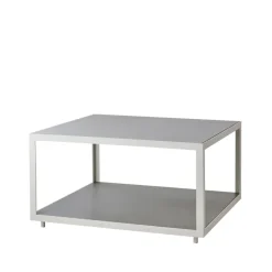 Mesa de centro Level cerámica 79x79 cm, Light grey-white